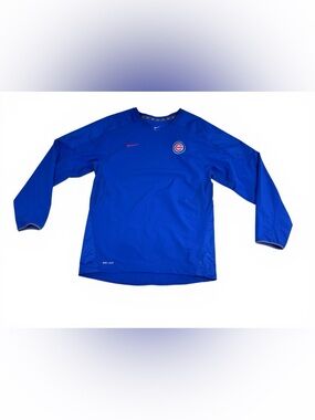 Nike Chicago Cubs Dri-FIT Pullover Jacket Blue MLB Men’s Small Athletic